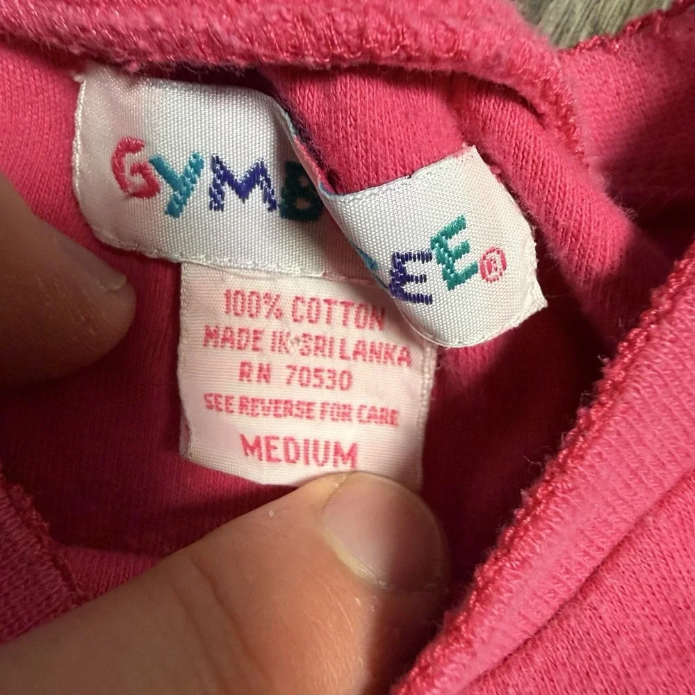 Vintage Gymboree Pink Shirt With Rainbow Tag Size‎ M Bubble Sleeves.